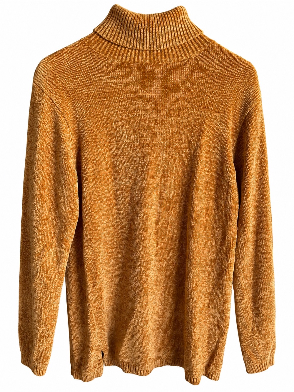 One-on-One Vintage Velvet Chenille Turtleneck Sweater Dress Size M
